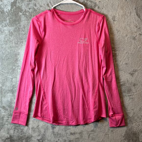 Vineyard Vines Performance Pink Activewear Long Sleeve Top For Women Size XS New - Picture 1 of 8